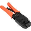 Crimpzange, Vollmetall für  RJ45, RJ12, RJ10, DSL, DEC Westernstecker