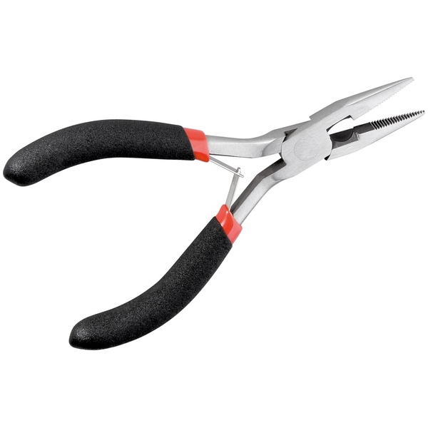 Flachzange halbrund 125 mm, geriffelte Backen (2,5 cm) Goobay 77098