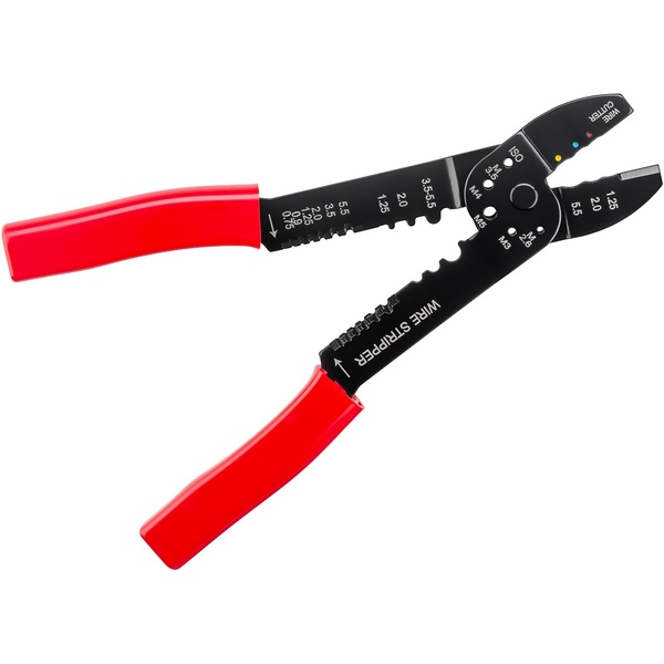Kombizange zum Crimpen und Abisolieren mit Kabelschneider Fixpoint 77289