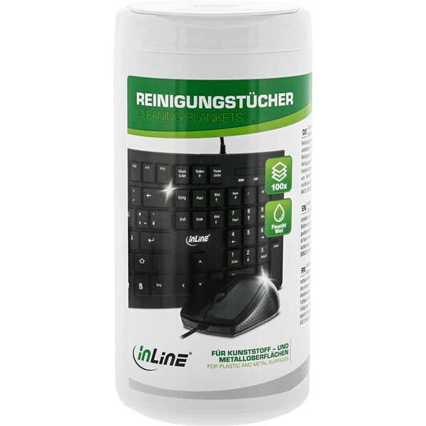 PC-Reinigungstücher 100 Stück InLine 43200