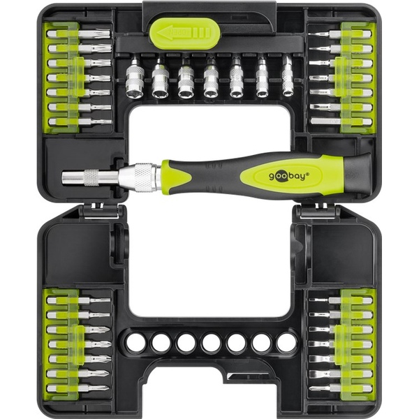 37-teiliges Präzisionsschraubendreher-Set für feinmechanische Schraubarbeiten Goobay 74003