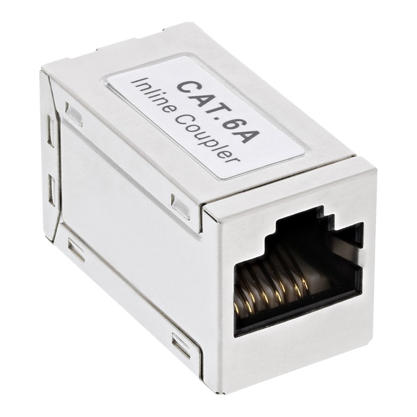 Patchkabelkupplung Cat.6A, 2x RJ45 Buchse, geschirmt InLine 69990C