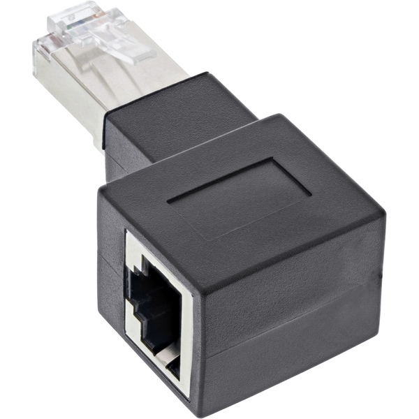 RJ45 Adapter Cat.6A, RJ45 Stecker auf Buchse, 90° nach rechts gewinkelt InLine 69991C