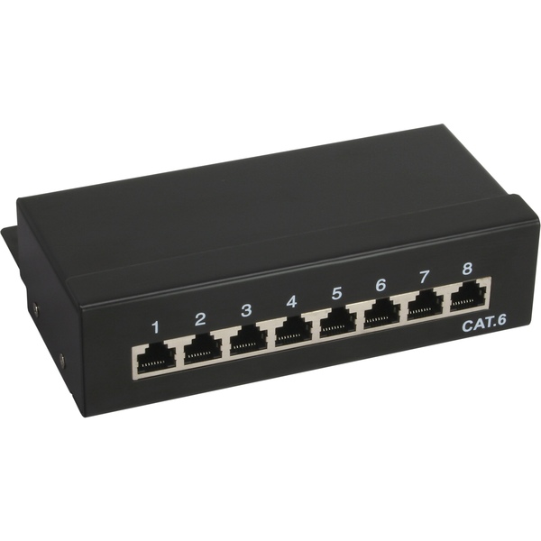 Desktop - Patch Panel, CAT6, 8 Port, Schwarz InLine 76208