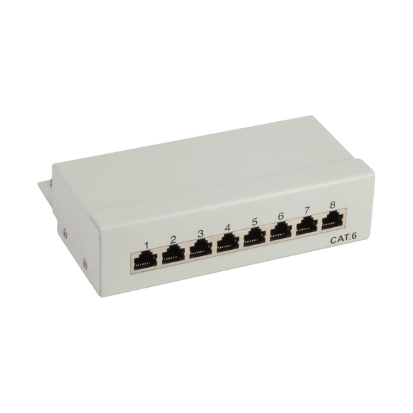 Desktop - Patch Panel, CAT6, 8 Port, Grau InLine 76208A