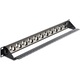 Bild 1 - Delock 19 Zoll Keystone Patchpanel 24 Port abgestuft schwarz