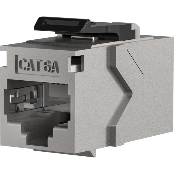RJ45 Durchführung 2x RJ45 Buchse, SNAP-IN (Keystone), CAT6a, geschirmt, Plastikfeder