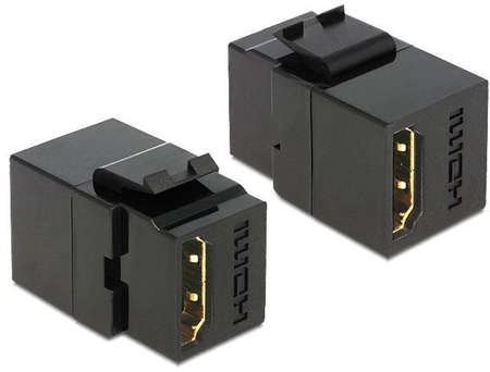 Keystone (SNAP-IN) Einsatz, HDMI Buchse auf HDMI Buchse, schwarz