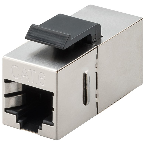 Keystone Modul CAT 6, STP, Slim Ausführung, Metall, 2x RJ45-Buchse (8P8C) Goobay 96100