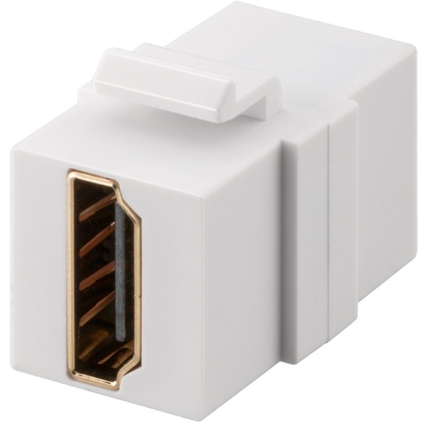 HDMI™ KeyStone (Snap-In) mit HDMI™ Buchse auf HDMI™ Buchse, weiss Goobay 90856
