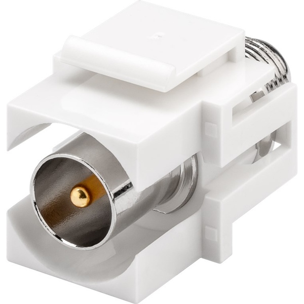 Keystone Modul SAT/Antenne, bündige Montage 18,9 mm Breite, Koax-Stecker > F-Buc Goobay 79938