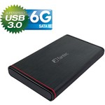 FANTEC 225U3-6G, externes 2.5 Zoll-SATA-Gehäuse, USB 3.0, Aluminium, schwarz Fantec 1661