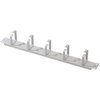 19 Zoll Rangierpanel, Kabelbügel, 1 HE, 5x 40x60mm Bügel, grau