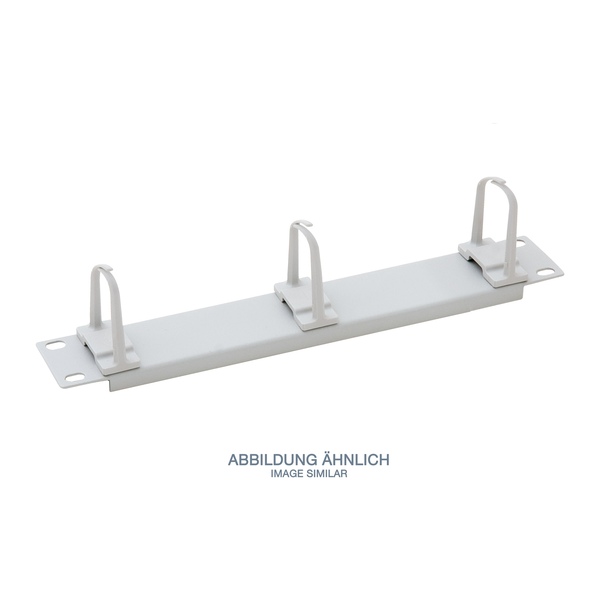 Kabelführung 10 Zoll, 1 HE, 3 Rundbügel, Kunststoff/Stahl, grau Tritón RAC-VP-X02-C1