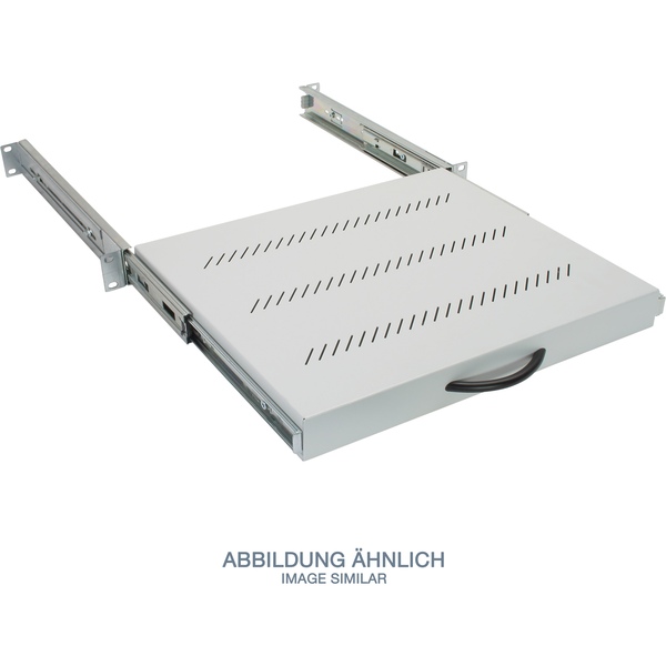 19 Zoll Fachboden ausziehbar, 1HE, 550mm, 45kg, Triton RAC-UP-X20-A1,Teleskopschienen, lichtgrau Triton RAC-UP-X20-A1