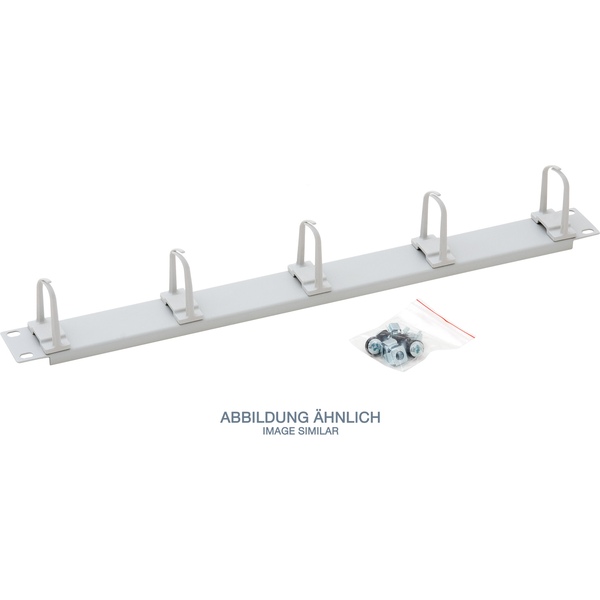 19 Zoll Kabelführungspanel, 1 HE, lichtgrau, mit 5 kleinen Bügel Tritón RAC-VP-X13-A1
