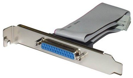 Slotblech mit seriell 25 Pol DSUB Buchse auf Pfostenvebrinder 26polig rmLine 3817