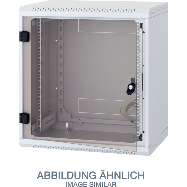 19 Zoll Wandschrank 6HE, Triton RBA-06-AS5-CAX-A1, 600x495, einteilig, Glastür, lichtgrau Tritón RBA-06-AS5-CAX-A1