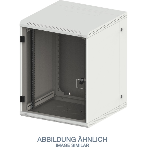 19 Zoll Wandschrank 6HE, Triton RBA-06-AD5-CAX-A1, 600x515, zweiteilig, Glastür, lichtgrau Tritón RBA-06-AD5-CAX-A1