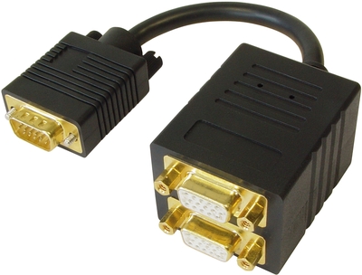 VGA Y-Verteiler, nicht elektronisch, 1x Eingang auf 2x Ausgang