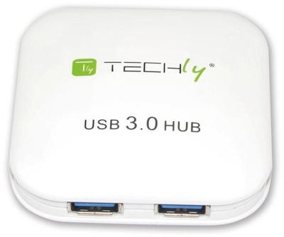 Miniatur USB 3.0 HUB, 4 Port inkl. Netzteil Techly 75675