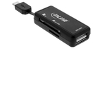 InLine® OTG Card Reader Dual Flex, für SD und microSD, mit USB Buchse und 2 Kartenslots InLine 66776