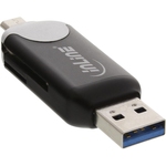 USB3.0 Dual Cardreader, USB A und Micro-USB 2.0 für SDXC und microSDXC, Android (OTG) und PC Inline 66779C