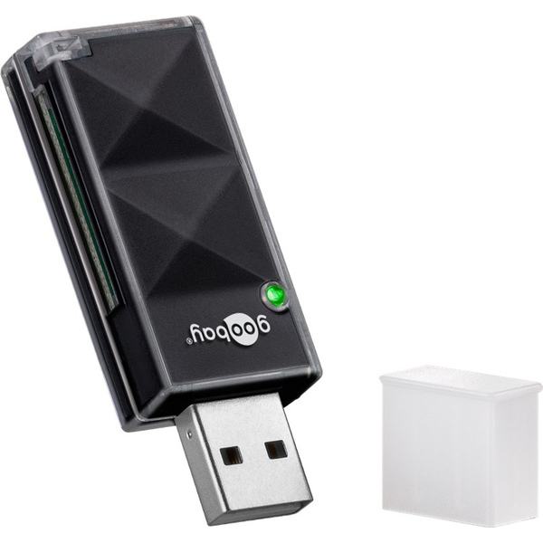 USB 2.0 Kartenlesegeräte für microSD & SD Speicherkarten Goobay 95682