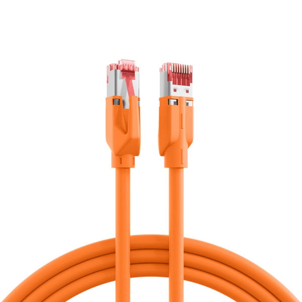DRAKA Netzwerkkabel CAT6, Orange, S/FTP (PiMf), LSZH, Kupfer, 1m EFB K8056.1