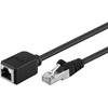 Netzwerkkabel Verlängerung, Schwarz, F/UTP 0,5m