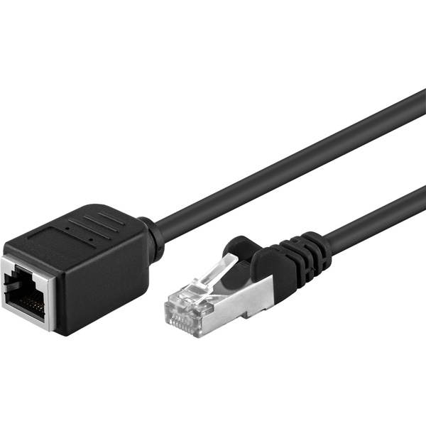 Netzwerkkabel Verlängerung, Schwarz, F/UTP, 3m