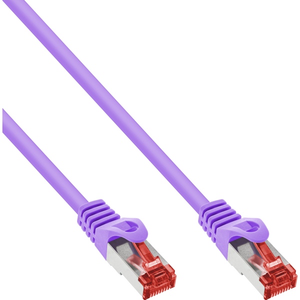 Netzwerkkabel, violett, S/FTP (PiMf), Cat.6,  PVC, Kupfer, 25cm InLine 76422P