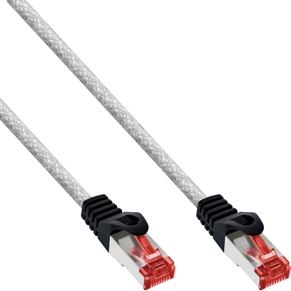 Patchkabel, Transparent, S/FTP (PiMf), Cat.6,  PVC, Kupfer, 0,25m InLine 76422T