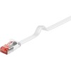 Flach Netzwerkkabel, U/FTP, Cat.6, weiß, CU, 10m Goobay 94921
