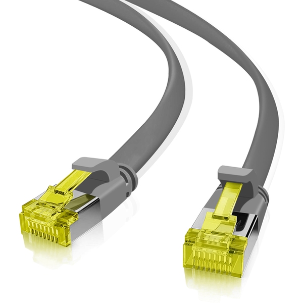 ultra flaches Patchkabel U/FTP Cat.6a flexibel grau 0,3m