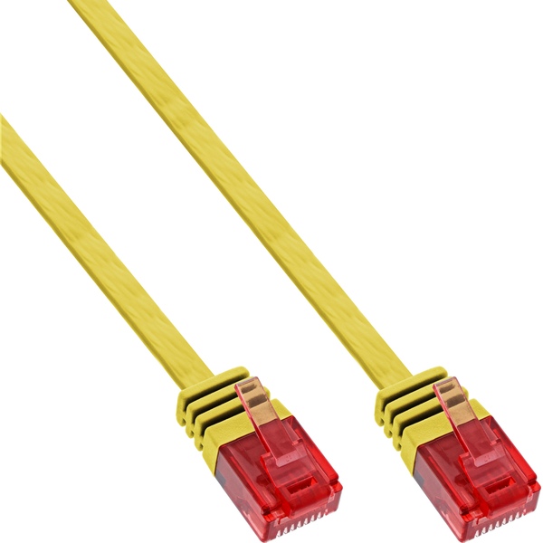Netzwerkkabel CAT6, Ultraflach, U/UTP, gelb, 7m InLine 71607Y