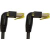 rmLine® LAN Kabel CAT6a, RJ45 unten gewinkelt auf unten gewinkelt, LSZH, schwarz, 4m
