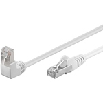 Netzwerkkabel 90° Winkelstecker , weiss, CAT5e, F/UTP, 0,25m (25cm)
