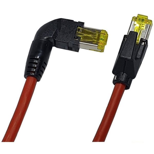 rmLine® LAN Kabel CAT6a, RJ45 rechts gewinkelt auf RJ45 gerade, LZSH, rot, 11m rmLine 80412