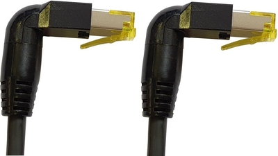 rmLine® LAN Kabel CAT6a, RJ45 unten gewinkelt auf unten gewinkelt, LSZH, schwarz, 5m rmLine 65997