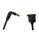RJ45 Verlängerung, CAT6a, RJ45 Stecker gewinkelt nach oben, schwarz
