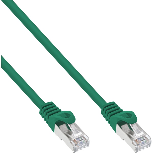 Netzwerkkabel Cat.5e, F/UTP (einfach geschirmt), CCA, PVC, grün, 3m InLine 71503G