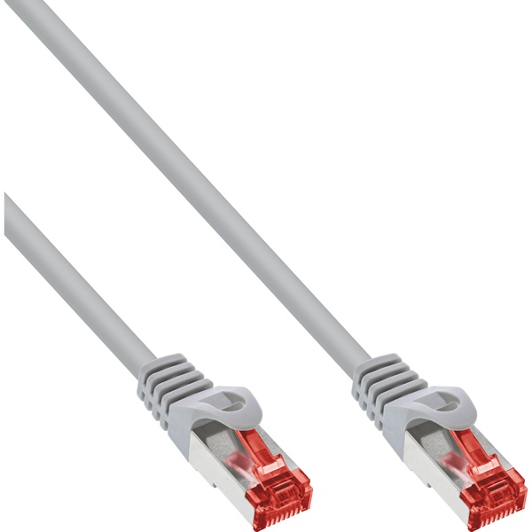 Netzwerkkabel, Grau, Cat6, halogenfrei, Kupfer, S/FTP (PiMf), 0,3m InLine 76933