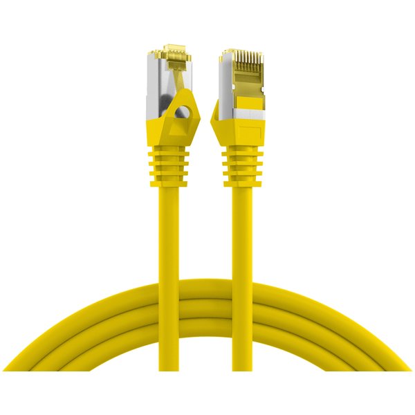 Netzwerkkabel, CAT7 Rohkabel + CAT6a Stecker, 10 Gbit/s, LSZH, Kupfer, gelb, 30m EFB MK7001.30Y 