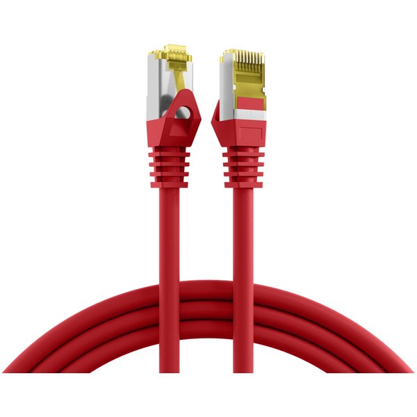 Netzwerkkabel, CAT7 Rohkabel + CAT6a Stecker, 10 Gbit/s, LSZH, Kupfer, rot, 5m EFB MK7001.5R 