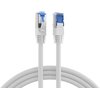 Super flexibles Netzwerkkabel, CAT6a, weiß, LSZH, TPE, AWG26, 0,5m