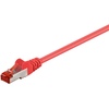 CAT6 Patchkabel, S/FTP (PiMF), Rot, CCA, 1m Goobay 95477