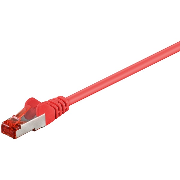 CAT6 Patchkabel, S/FTP (PiMF), Rot, CCA, 1m Goobay 95477