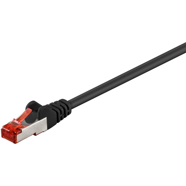 goobay® Netzwerkabel, CAT6, CCA Innenleiter, PiMF, schwarz, 2m Goobay 95498