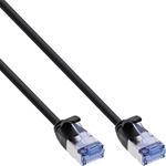 Patchkabel slim, U/FTP, Cat.6A, schwarz, ∅ (DM) 4mm  Länge 0,25m